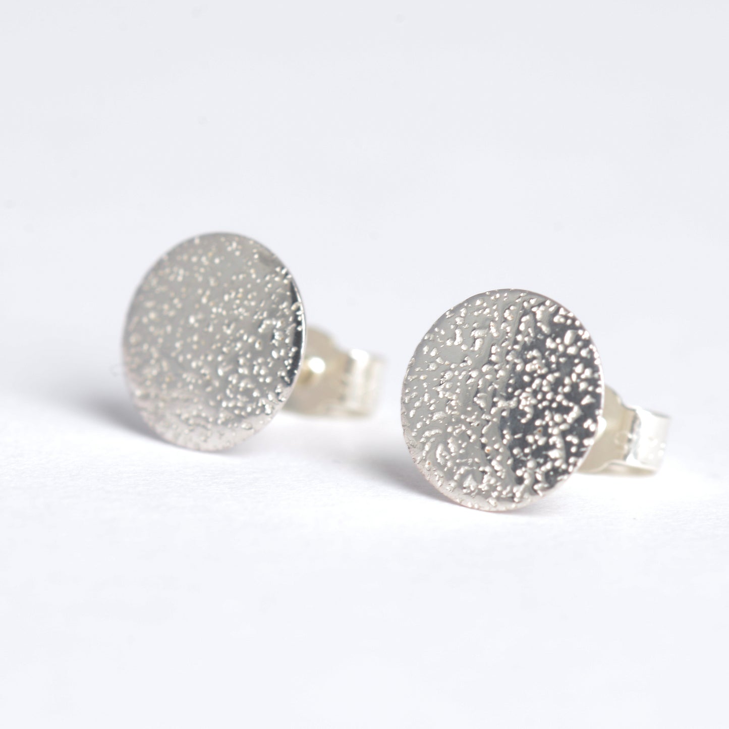 Silver glitter studs