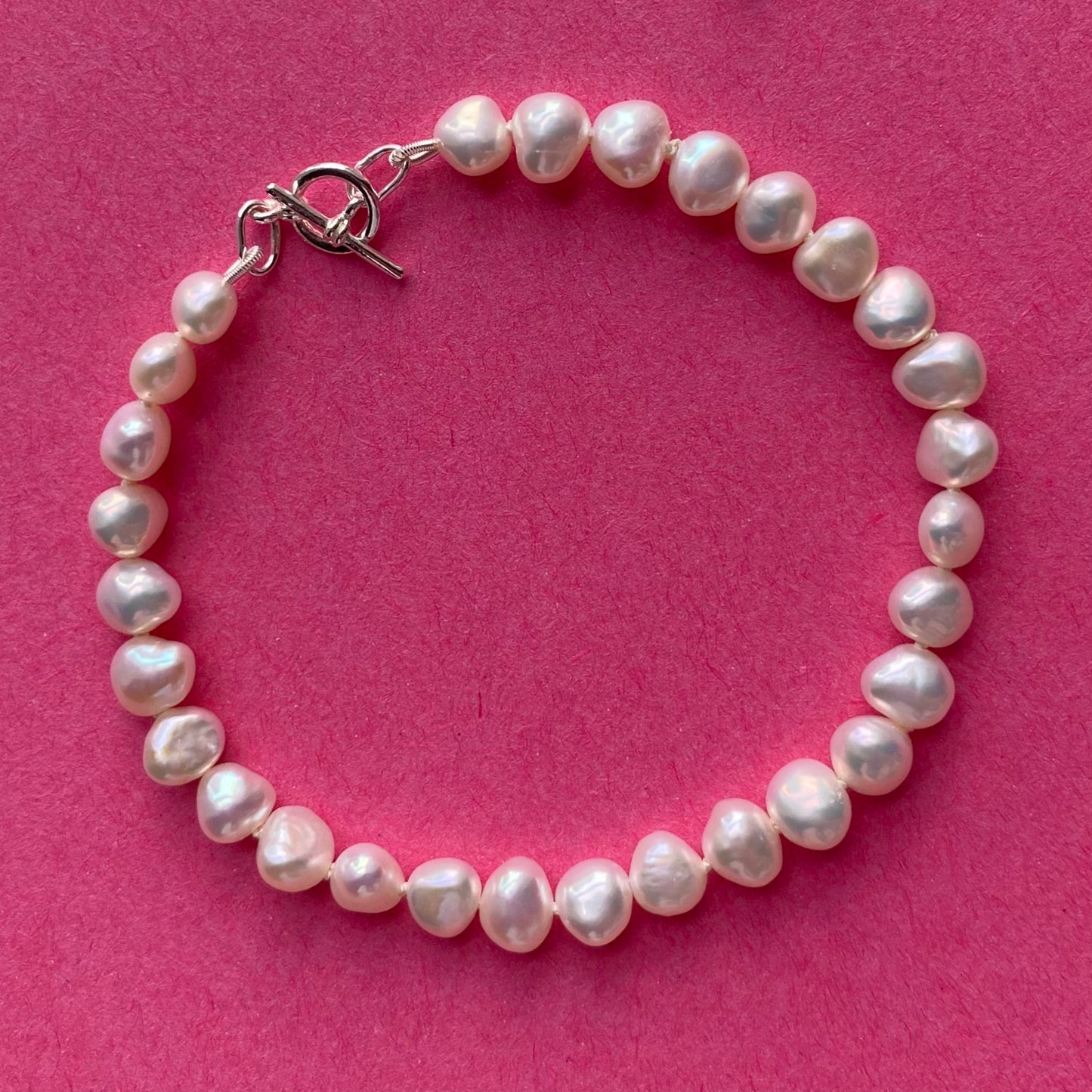 White Freshwater Pearl Bracelet